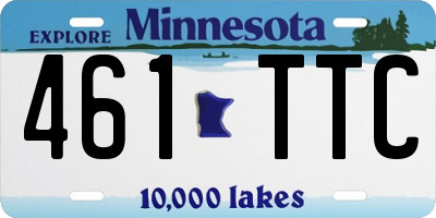 MN license plate 461TTC
