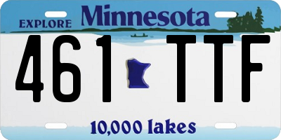 MN license plate 461TTF
