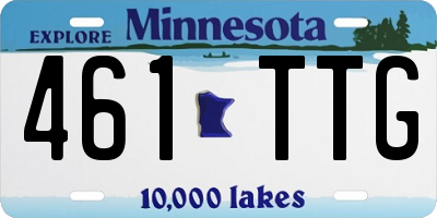 MN license plate 461TTG