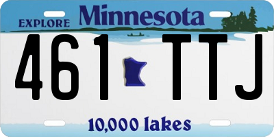 MN license plate 461TTJ