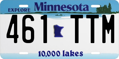 MN license plate 461TTM