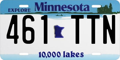 MN license plate 461TTN