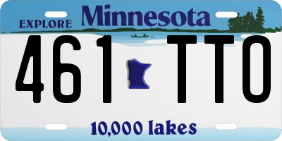 MN license plate 461TTO
