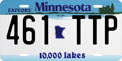 MN license plate 461TTP