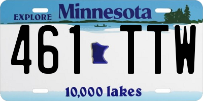 MN license plate 461TTW