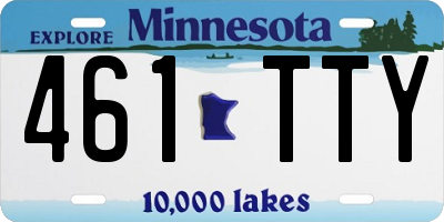 MN license plate 461TTY