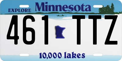 MN license plate 461TTZ