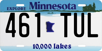 MN license plate 461TUL