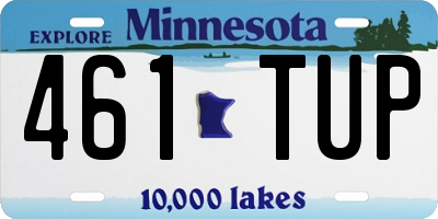MN license plate 461TUP
