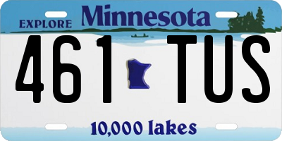 MN license plate 461TUS