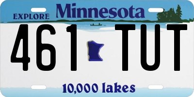 MN license plate 461TUT