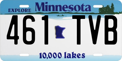 MN license plate 461TVB