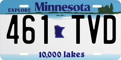 MN license plate 461TVD