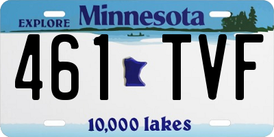 MN license plate 461TVF