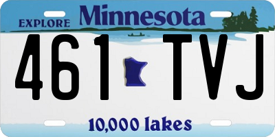 MN license plate 461TVJ