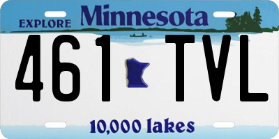 MN license plate 461TVL