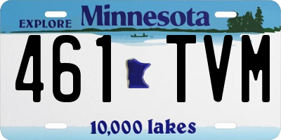 MN license plate 461TVM