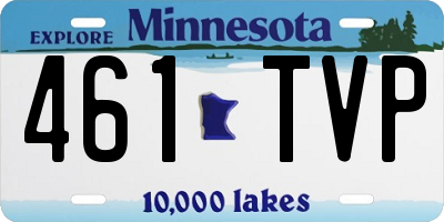 MN license plate 461TVP