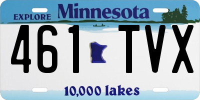 MN license plate 461TVX