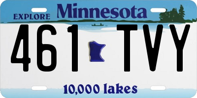 MN license plate 461TVY