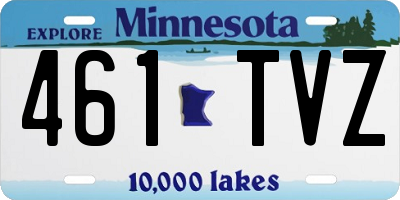 MN license plate 461TVZ