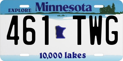 MN license plate 461TWG