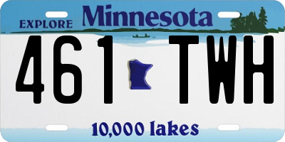 MN license plate 461TWH