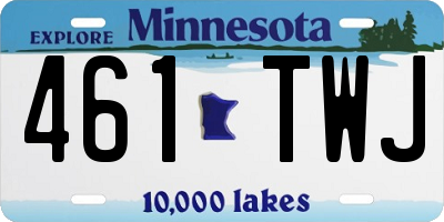 MN license plate 461TWJ