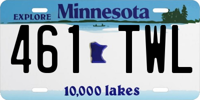 MN license plate 461TWL