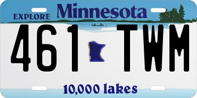 MN license plate 461TWM