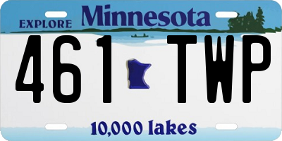 MN license plate 461TWP