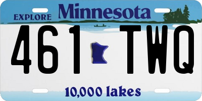 MN license plate 461TWQ