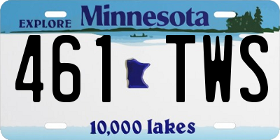 MN license plate 461TWS