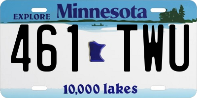 MN license plate 461TWU