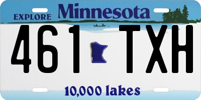 MN license plate 461TXH