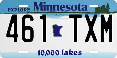 MN license plate 461TXM
