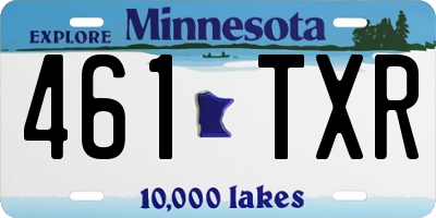 MN license plate 461TXR
