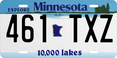 MN license plate 461TXZ