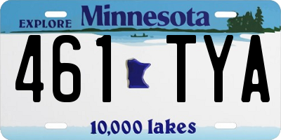 MN license plate 461TYA