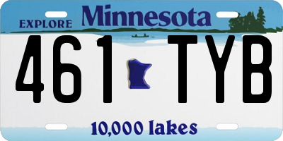 MN license plate 461TYB