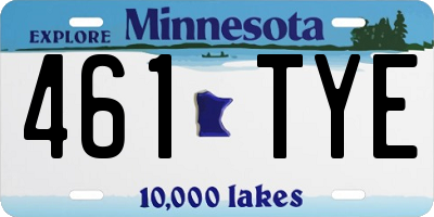MN license plate 461TYE