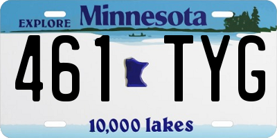 MN license plate 461TYG