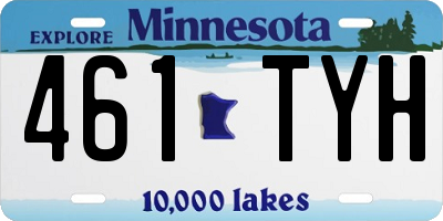 MN license plate 461TYH