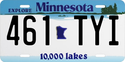 MN license plate 461TYI