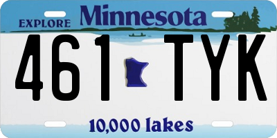 MN license plate 461TYK