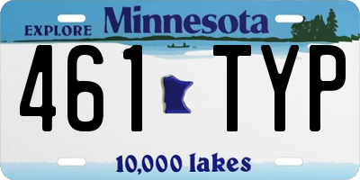 MN license plate 461TYP