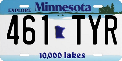 MN license plate 461TYR