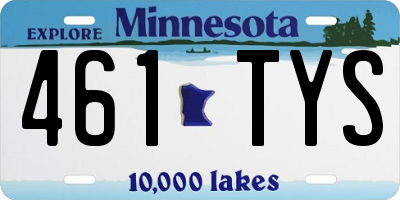 MN license plate 461TYS