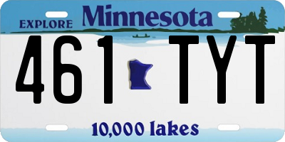 MN license plate 461TYT