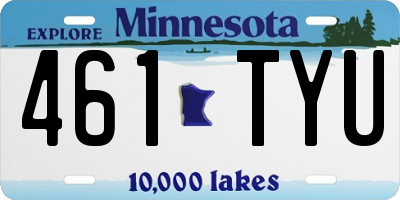 MN license plate 461TYU